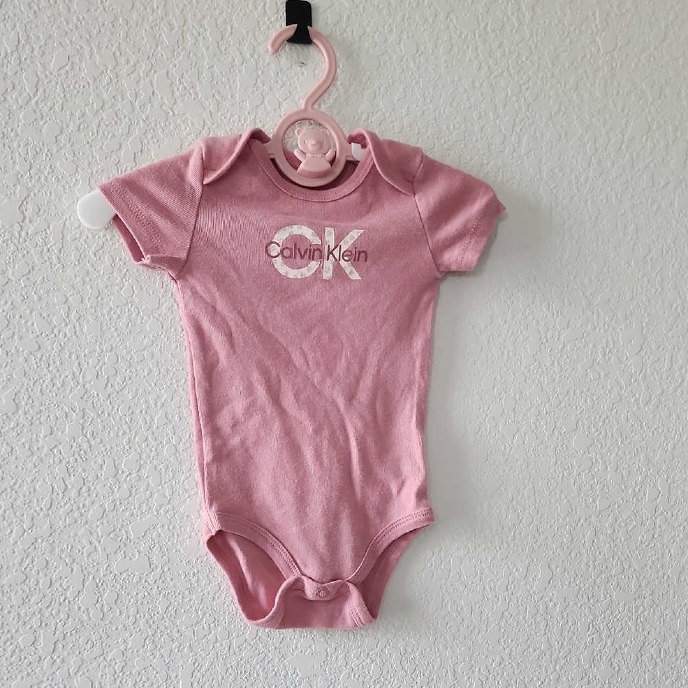 Calvin Klein Pink Bodysuit Soft Cotton One Piece
